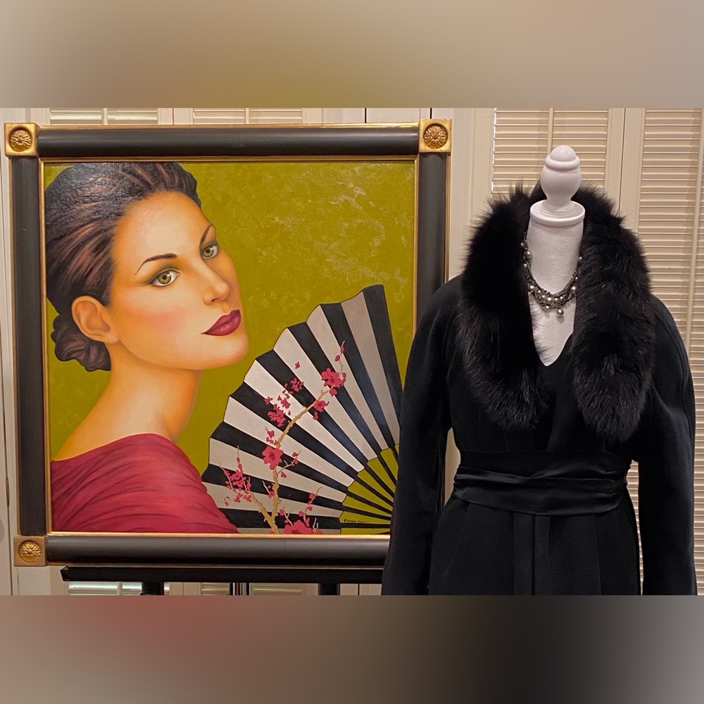 Sam-Rone Paris black fox boa